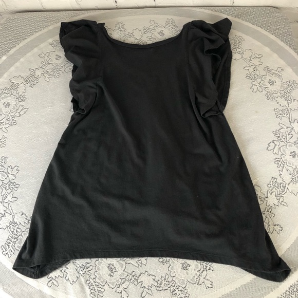 Women's American Eagle Outfitters gun metal gray blouse with shark bite hemline. - Picture 13 of 13